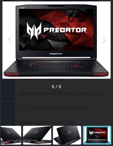 Acer predator zoll 40gb - acer, 17